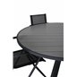 Parma - Tabell Ø 140 - Svart Aluminium / Grå Aintwood, Alina Matsal Stol - Svart Aluminium / Svart Textilene_4
