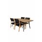 Chan Dining Table - Black Steel / Acacia Little John Dining Chair: Black Rope, tunnetuin esittäjä Acacia