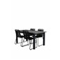 Albany Bord - 152/210 - Sort / Grå + Lindos Staple Chair - Sort Alu / Sort rep_4