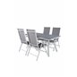 Virya Dining Table - White Alu / Grey Glass Break 5: Pos Chair - White/Grey_4