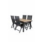 Panama Tabell 152/210 - Svart / teak, Panama Light 5-Pos stol svart / svart och teak_4