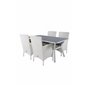 Virya Dining Table - White Alu / Grey Glass - Small Table+Malin Carmstol