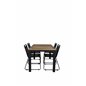Panama Tabell 152/210 - Svart / Teak, Lindos Stapelbar stol - Svart Aluminium / Svart Rep_4