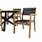 Mexiko Tabell Ø 140 - Svart / Teak, Venedig Stackingstol - Teak / svart Textilene_4