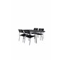 Viga Dining Table - Black Steel / Grey Spray -jäätelö - 200*100cm, Nicke Dining -tuoli w, käsinosto - Black Steel_4