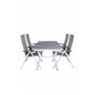 Virya Dining Table - White Alu / Grey Glass Albany Light 5-pos valkoinen alu / Harmaa tekstiili