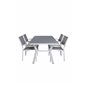 Virya Dining Table - White Alu / Grey Glass - Pieni pöytä + cocabana Tanssin tuoli