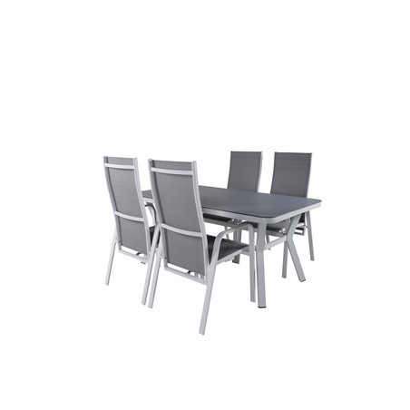 Virya Dining Table - White Alu / Grey Glass - Pieni pöytä + cocabana Valkoinen/Grey_4