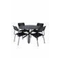 Alma Dining Table - Black Alu - ø120cm, Nicke Dining W, Armrest