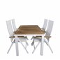 Panama - Tabell - 152/210 * 90 - Vit Aluminium / teak, Panama Light 5-Pos stol vit / vit_4