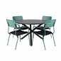 Alma Dining Table - Black Alu - ø120cm, Nicke Dining W, Armrest