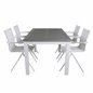 Albany Tabell - 160/240 - Vit / Gråalina mat Stol - Vit Aluminium / Vit Textilene_4