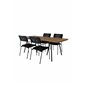 Chan Dining Table - Black Steel / Acacia (teak look) Nicke Dining tuoli w. armrest