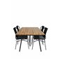 Chan Dining Table - Black Steel / Acacia - 200cm+Julian Black Steel / Black Rope (pinottavissa) 4 4 4