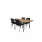 Chan Dining Table - Black Steel / Acacia - 200cm+Julian Black Steel / Black Rope (pinottavissa) 4 4 4