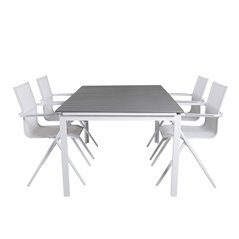 Levels Table 160/240 - White/GreyAlina Dining Chair - white Alu / White Textilene_4