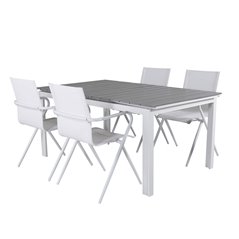 Levels Table 160/240 - White/GreyAlina Dining Chair - white Alu / White Textilene_4