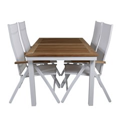 Panama Table 160/240 - White/Teak, Panama Light 5-pos Chair White / white_4