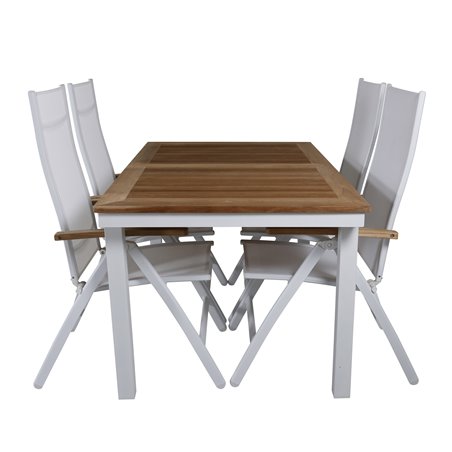 Panama Table 160/240 - White/Teak, Panama Light 5-pos Chair White / white_4