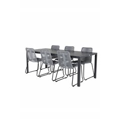 Break Table 205*90 - Black/Black, Lindos Chair - Black/Grey_6