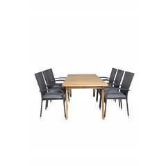 Marion Dining Table 180*90*H74 – Acacia, Anna Chair Black_6