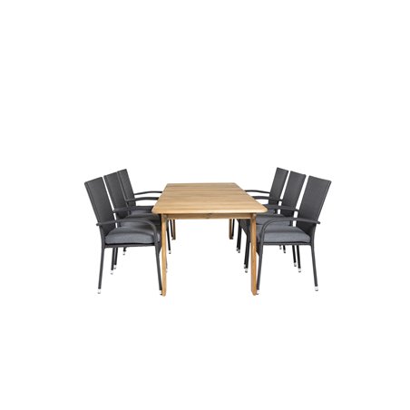 Marion Dining Table 180*90*H74 – Acacia, Anna Chair Black_6