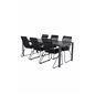 Break Table 205*90 - Black/Black, Bois Armchair - Black Alu / Black Rope