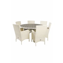 Parma Table ø 140 - White/Grey, Malin Carmstol ja Dyna