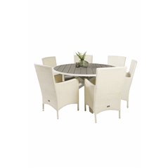 Parma Table ø 140 - White/Grey, Malin Carmstol ja Dyna