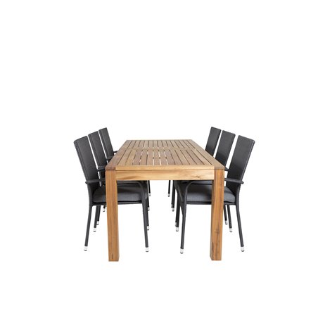 Little John Dining Table – 200*90*H76 – Acacia, Anna Chair Black_6