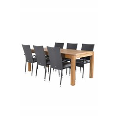 Little John Dining Table – 200*90*H76 – Acacia, Anna Chair Black_6