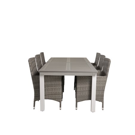 Albany Table - 224/324 - White/GreyMalin Armchair - Grey/Grey_6