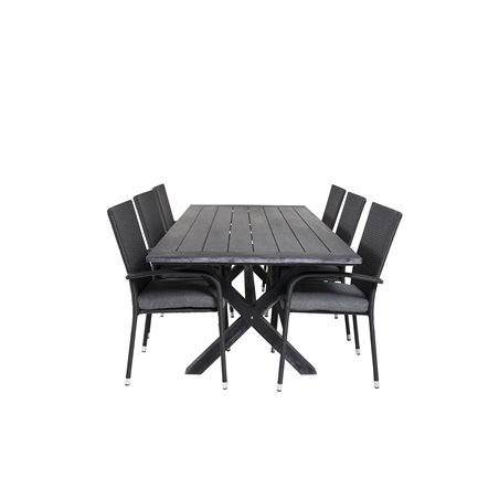 Rives Dining Table 200*100cm - Black Acacia, Anna Chair - Black_6