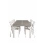 Albany Tabell - 224/324 - Vit / Gråsantorini Armstol (stapelbar) - Vit Aluminium / Vit Textilene_6