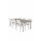 Albany Tabell - 224/324 - Vit / Gråsantorini Armstol (stapelbar) - Vit Aluminium / Vit Textilene_6