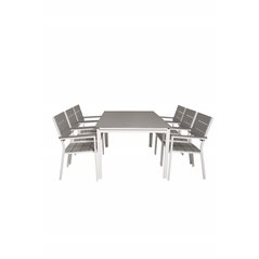 Levels Table 160/240 - White/GreyLevels Chair (stackable) - White Alu / Grey Aintwood_6