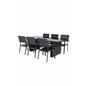 Padova Bord 200 * 100 - Sort / Glas, Levels Chair (stabelbar) - Sort Alu / Sort Aintwood_6