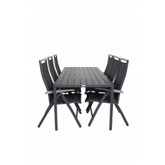 Break Table 205*90 - Black/BlackAlbany 5:pos Chair - Black/Black_6