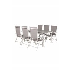 Levels Table 160/240 - White/GreyBreak 5:pos Chair - White/Grey_6