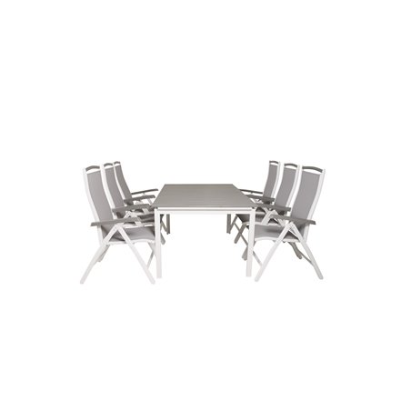 Levels Table 160/240 - White/GreyAlbany 5:pos Chair - White/Grey_6