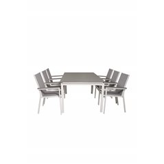 Levels Table 160/240 - White/GreyParma Chair - White/Grey_6