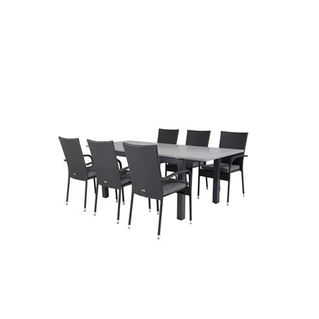 Albany Table - 152/210 Black/Grey+Anna Tuoli Black_6