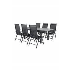 Albany Table - 152/210 - Black/Grey+Break 5:pos Chair - Black/Black_6