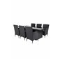 Padova Taulukko 200*100 - Musta/lasi, Malin Armchair - Black/Grey_6