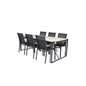 Texas Dining Table 200*100 - Black Alu / Teak / Harmaa suihkukivi, Texas Chair Musta/Teak_6