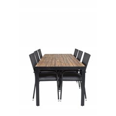 Bois Dining table 205*90cm - Black Legs / Acacia , Anna Chair - Black_6