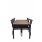 Bois Dining Table 205*90cm - Black Legs / Acacia, Anna Chair Black_6