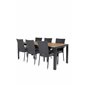 Bois Dining Table 205*90cm - Black Legs / Acacia, Anna Chair Black_6