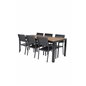 Bois Dining Table 205*90cm - Black Legs / Acacia, Levels Chair (pinottavissa) - Black Alu / Black Aintwood