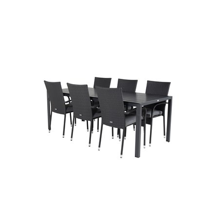 Udendørs bord 205 * 90 - Sort / BlackAnna Stol - Sort_6